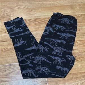 Dinosaur Print Women’s Leggings - Black